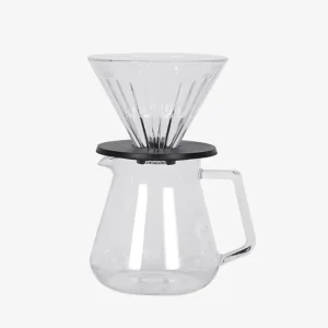 TIMEMORE Crystal Eye üveg dripper szett fekete talppal 600 ml